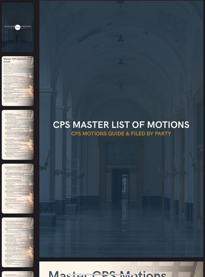 Master Motion & Affidavit Legal Forms Collection | CPS